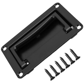 Quweiz Recessed Pull Handles, Black Flush Lift Recessed Door Handle with Mounting Screws, Container Handle for Deck Hatch