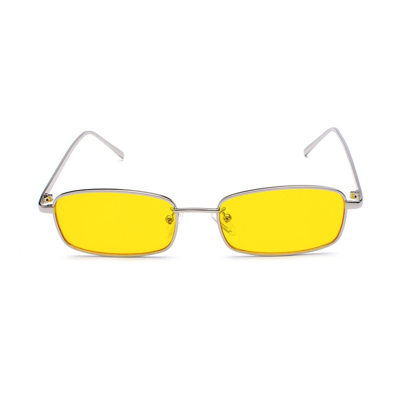 Bmeigo Women's Sunglasses Vintage Retro Rectangular Metal Frame Glasses Unisex