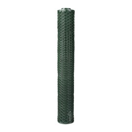 Boen - Plastic Hex Chicken Wire Mesh Temporary Fence Roll (4' x 50' - Green) - Plastic Fence Poultry Netting for Temporary or Semi Permanent Enclosures, Deer Netting Fence, Construction Fencing