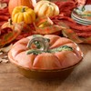 Harvest Fields 3D Pumpkin Covered Pie Carrier – 10.5” Ceramic