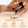 Heated Muscle Scraper Tool—Professional 3-in-1 Electric Fascia Massager with three