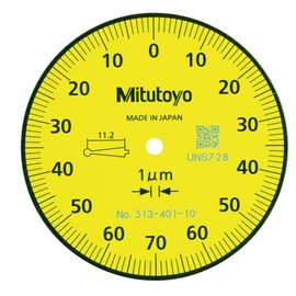 Mitutoyo 513-401-10E DIAL TI, BAS, STD 0,14 mm, precisión de 1 μm, 0,001 mm, amarillo