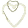 Milkfed NEO Heart Carabiner GINGHAM Women's Key Chain, beige