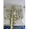 Snowflake Wall Art 10” X 10” Gold Tone With Mirrors