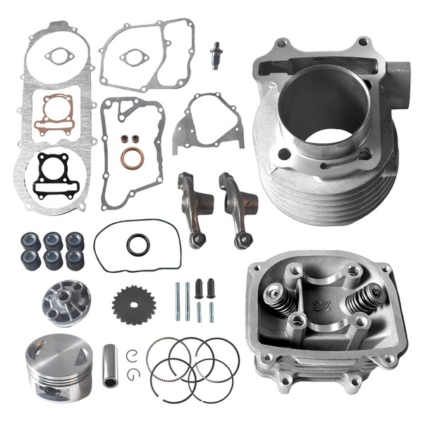 57.4mm Bore Complete Cylinder Rebuild Kit fit for GY6 150cc