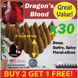 Benben Home & Lifestyle Dragon's Blood Benben US Incense 30xBackflow ~ Vegan ~ High Fragrance Load