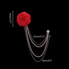 HOOLRZI Lapel Pin Bridegroom Wedding Brooches Cloth Art Hand-made Rose