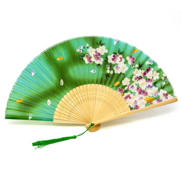 TrendMarche Men's Japanese Fan, Japanese Pattern, Japanese Pattern, Especially Cherry