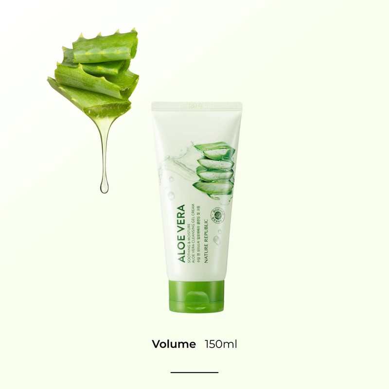 Nature Republic Soothing and Moisture Aloe Vera Cleansing Gel Cream,