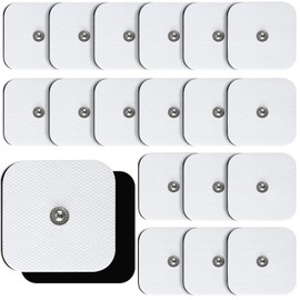 ebullient Compatible Gel Sheets EMS Replacement Pads Compatible Replacement Pads Focus Pads Pack of 20 Standard 3.5mm Snap Connector 2.0 x 2.0 inches (5 x 5 cm)