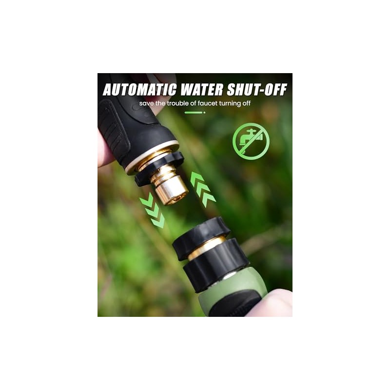 RAINPOINT Heavy Duty Metal Garden Hose Nozzle with 9 Spray