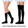 Hicdaw 10 Pair Long Socks Over Knee Thigh High Stockings