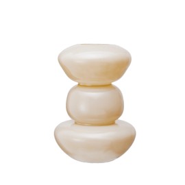 Bloomingville Tall Natural Elegance Glass Vase, Nude Color