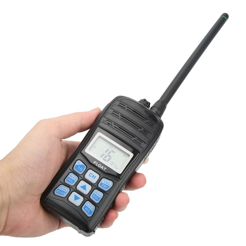 Marine Walkie Talkie Handheld IP67 Waterproof Floating 5W VHF Transceiver