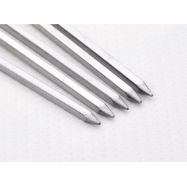 24 Pack Square Barbecue Skewers Metal BBQ Sticks, 12" Stainless Steel Skewers for Grill, Roasted Beef, Chicken, Grilled Vegetables(Square BBQ 24P, 12inch)