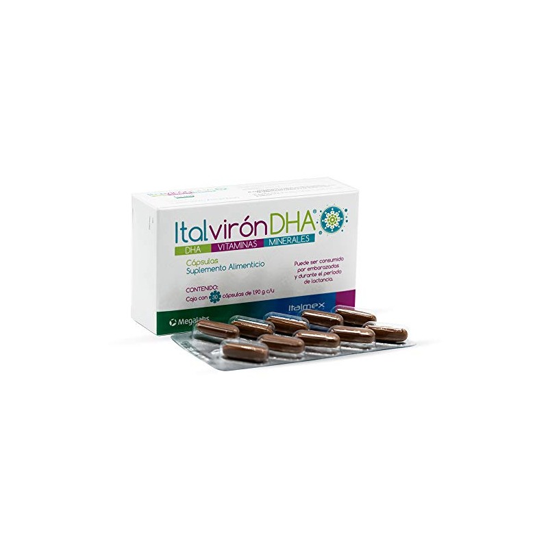 Italvirn DHA Suplemento Alimenticio con DHA de Origen Vegetal Vitaminas