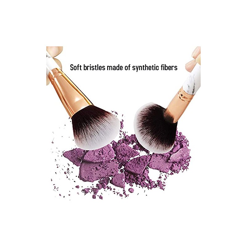 Makeup Brushes Set of 12 Marble Make Up Brushes with