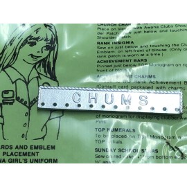 Awana Girls Achievement Bar - Vintage - Brand New - Silver