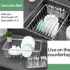 SwetLao Large Sink Dish Drying Rack, Expandable 304 Stainless Steel