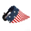 iplusmile Multifunctional Dog Bib Collar Scarf with Flag Pattern Cotton