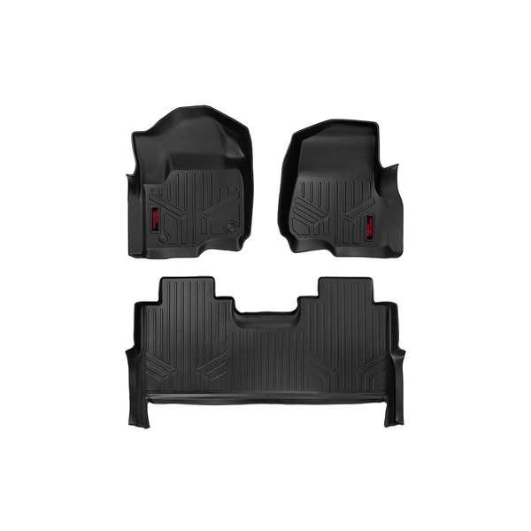 Rough Country Floor Matss for 2017-2022 Ford Super Duty | Crew Cab - M-51712 Black
