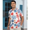KYKU Mens Printed Short Sleeve Button Down Shirts Men's Hawaiian