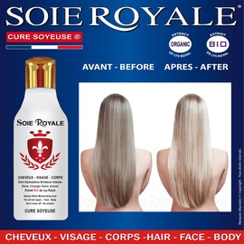 Hair Care Face Body 300 ml Organic Extract of Royal Lily Silk Proteins Vitamins E-F Nourishes Moisturises Detangles with Intense Shine without Alcohol Soie Royale