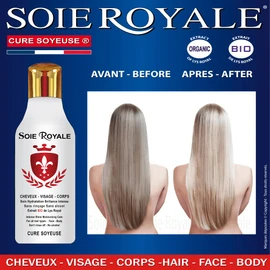 Hair Care Face Body 300 ml Organic Extract of Royal Lily Silk Proteins Vitamins E-F Nourishes Moisturises Detangles with Intense Shine without Alcohol Soie Royale