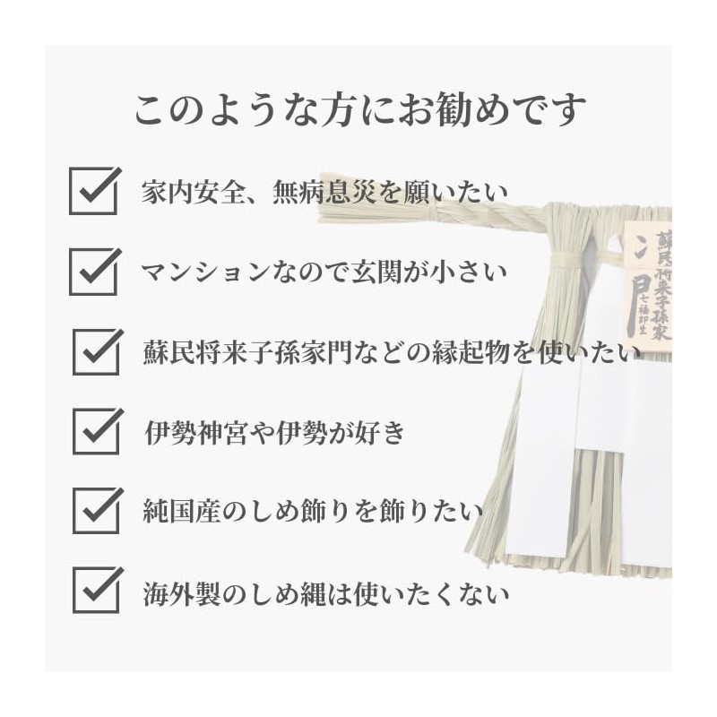 Ise - Miyachu - Shimenawa (for Entrance) Mini Size Shomon