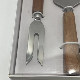 The Cellar Macy’s The Cellar Cheese Knife Set Of 3 Rustic Natural Wood & Stainless Steel