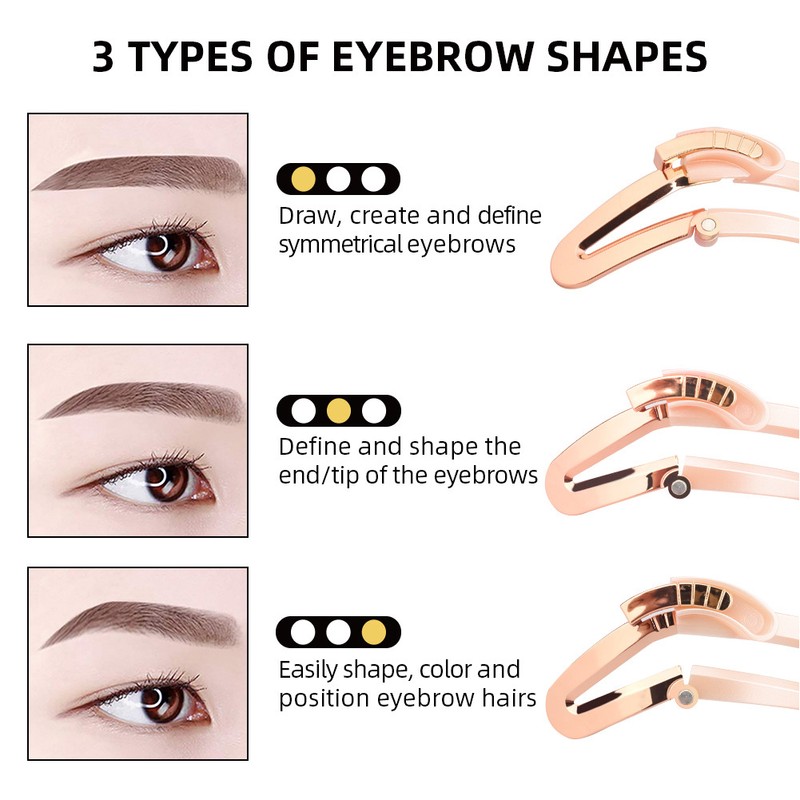 Adjustable Eyebrow Shaper Stencil Handheld Eyebrow Grooming Template Makeup Tool
