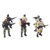 6PCs Movable Military Soldier Police Models with Joint and Weapons