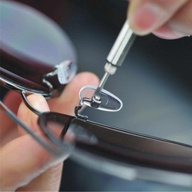 10Pcs Multifunction Eyeglass Screwdriver Abaigeal Mini 3 in 1 Eyeglass Screwdriver Precision Screwdriver Sunglass Watch Repair Kit with Keychain Glasses Repair Kit for Frames Jewellery Watches