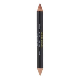 Arches & Halos Crayón Resaltador y Corrector de Cejas - Realza, disimula y resalta el arco de las cejas - Crayón de doble punta con color intenso - Maquillaje vegano y libre de crueldad - .60 ml, Bronceado