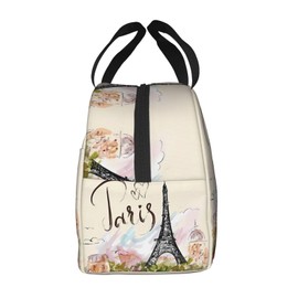 The Famous Paris Eiffel Tower Lunch Bag for Women & Men Adult Insulated Lunch Box, Small Leakproof Cooler Food Lunch Containers Reusable High Capacity Lunch Tote Bags for Work, Travel, Outdoor
