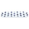 Hasami Ware Indigo Aidama Rectangular Plate, Indigo Stained Polka Dots