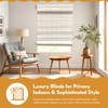 Radiance Cordless Distressed White Brooklyn Flatstick Bamboo Roman Shade -