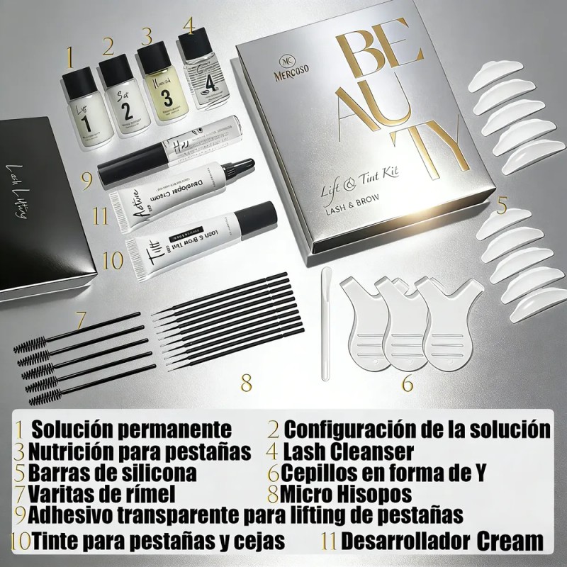 Lash Lifting Y Tinte Kit De Ceja Y Pestaña Con