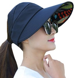 BUZZxSELECTION CAP032 Women's Visor Sun Visor Hat Hat Wide Brim UV Protection UV Protection
