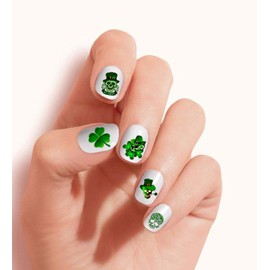St Patrick's Day Nail Art Decals (Tattoo). Shamrock, Green, Skull, Clover, Luck. Set of 50 Waterslide Nail Art Decals. OSN-SPD005-50 by one Stop Nails