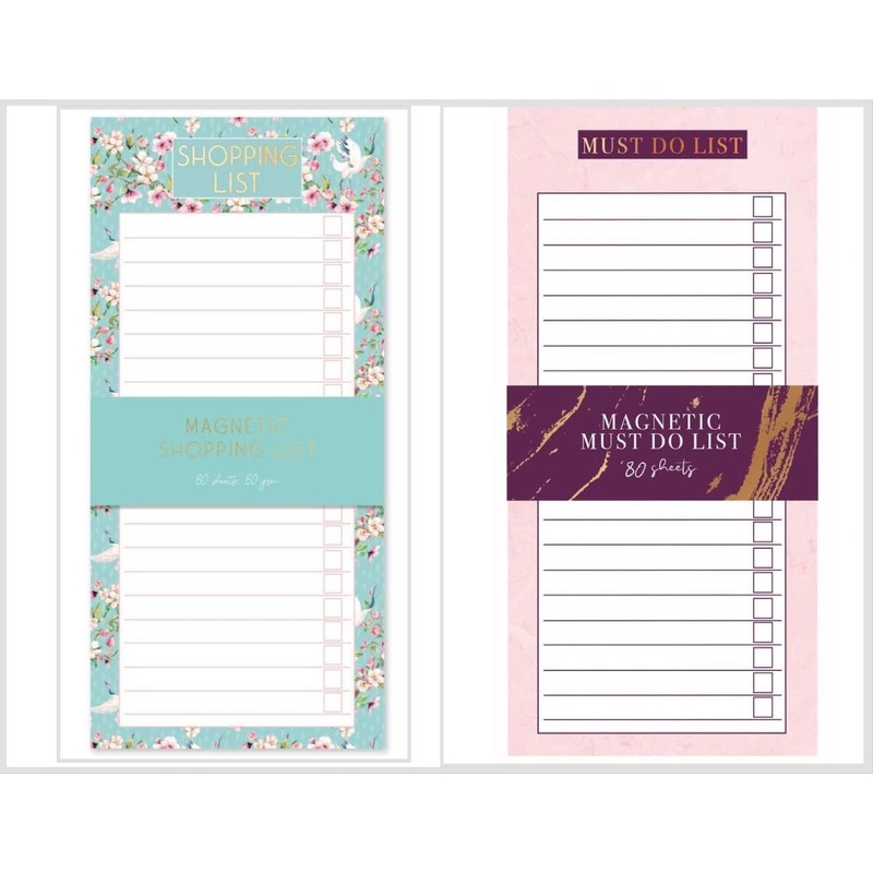 2 Pack Magnetic Shopping List Pad for Fridge, 160 Tear