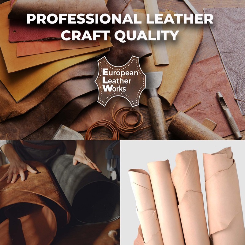ELW 2-3 oz (1-1.4mm) Thickness Weight 6"x12" Vegetable Tanned Leather