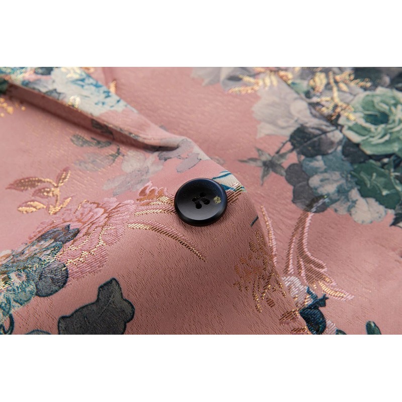 MOGU Mens Floral Printed Blazer Jacket Sports Coat US Size