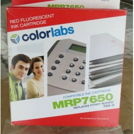 Colorlabs Color Lab Red Fluorescent Ink Cartridge Pitney Bows Replacement 765-3 765-0