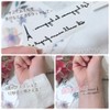 tuzuru 30 Pcs Waterproof Interbank Flower Tattoo Stickers + Bonus