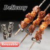 MIUPOO Barbecue Skewer Clamps,Barbecue Buckle,Baking Fixing Clip,Kabob Skewers with Push