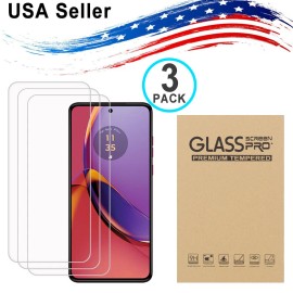 Unbranded 3PK Motorola Moto G14 G34 G54 G84 G100 Tempered Glass Screen Protector - For Moto G54