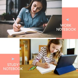 STATIONERY ISLAND A5 Lined Notebook, 360 Pages Thick Journal Notebook, Checked Notebooks, Hardcover with 100gsm for Writing, Work, Study, Diary