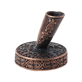 HELYZQ Vintage Metal Round Insertion Pen Holder for Feather Quill Dip Pens School Office Supplies Stationery Student Gift