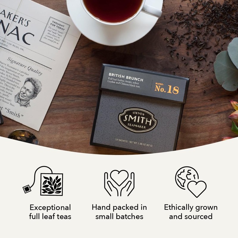 Smith Teamaker British Brunch No. 18, Caffeinated, Sugar-Free, Full Leaf,